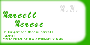 marcell mercse business card